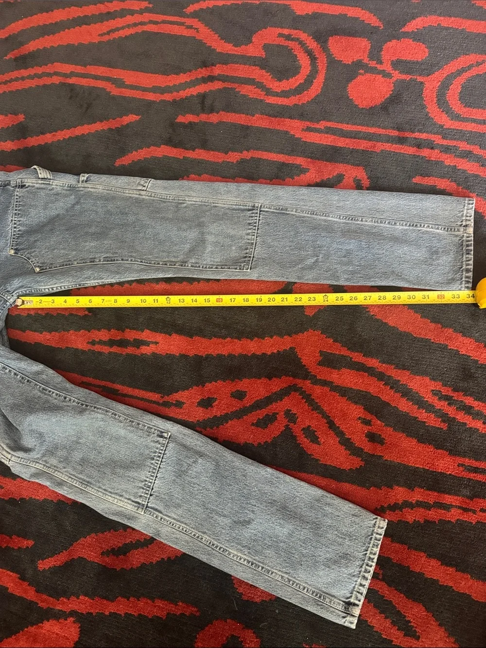 Helmut Lang Men's Straight Carpenter Jeans - Faded Blue Denim